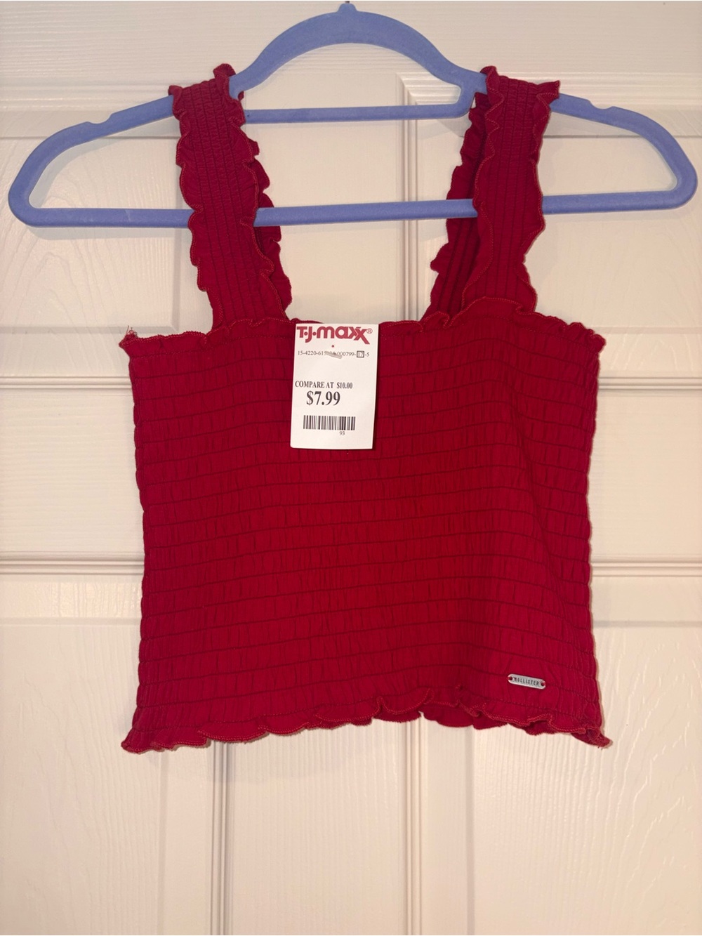 Hollister Red Smocked Tank Top
